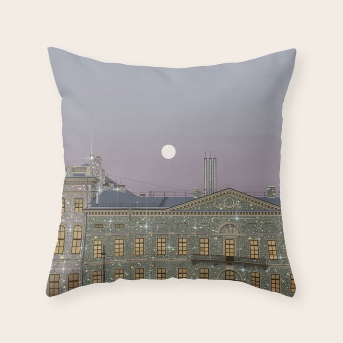 Beautiful sunset in town | sky | bling | diamonds | glitter | sparkle | city | architecture Throw Pillow Gallery Image 6
