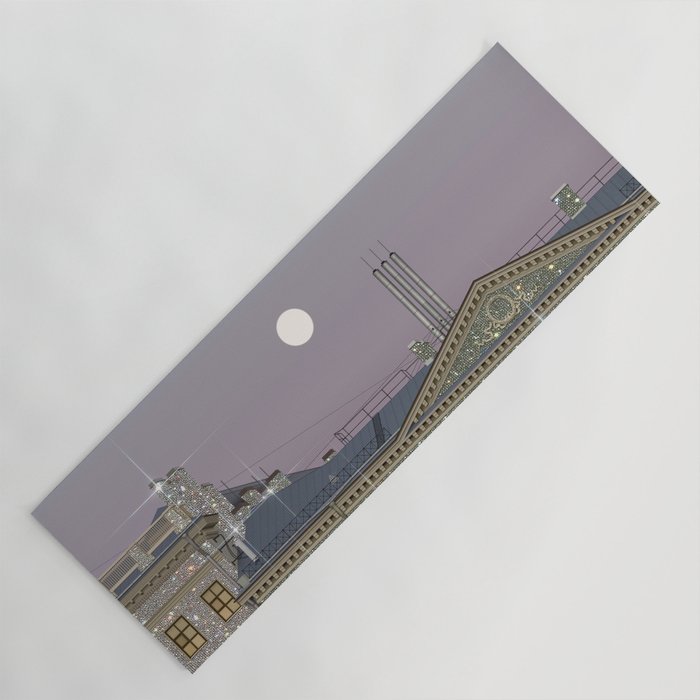 Beautiful sunset in town | sky | bling | diamonds | glitter | sparkle | city | architecture Yoga Mat Gallery Image 1