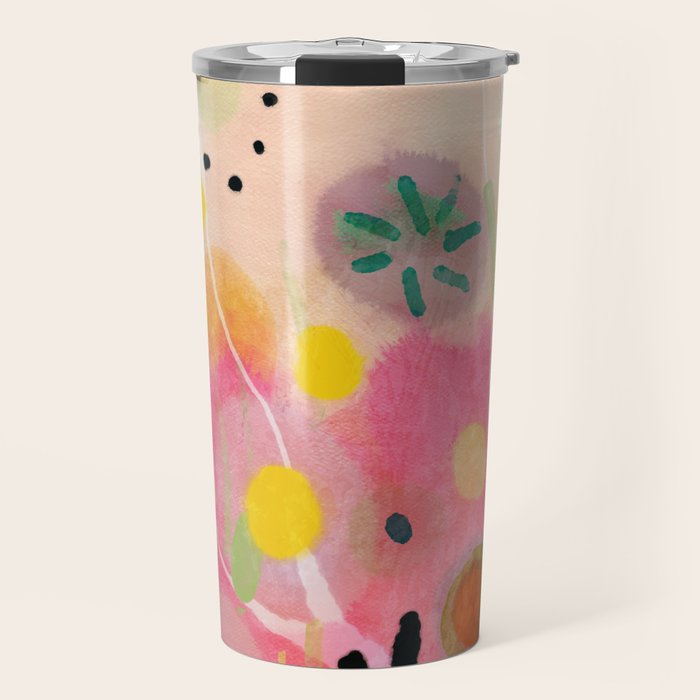 floral power abstract Travel Mug Gallery Image 1