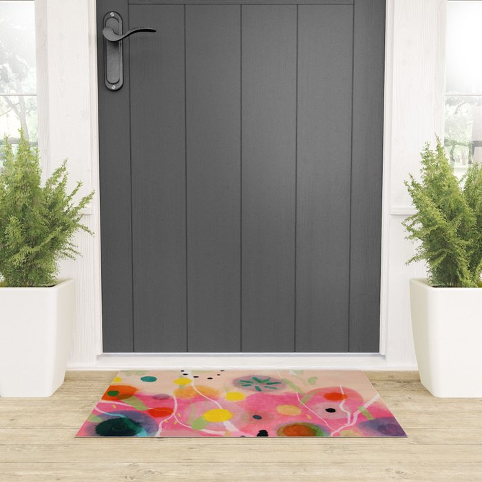 floral power abstract Welcome Mat Gallery Image 3