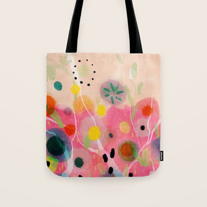 floral power abstract Tote Bag Gallery Image 1