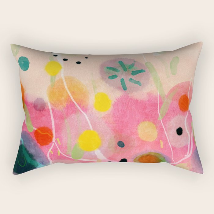 floral power abstract Rectangular Pillow Gallery Image 2