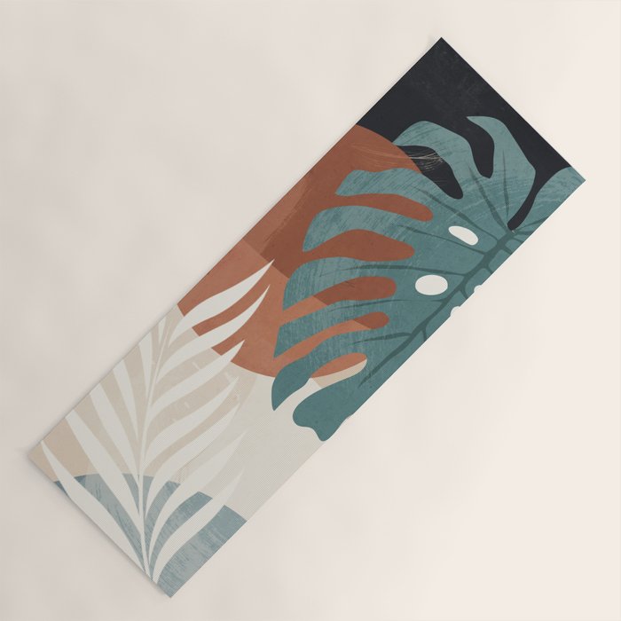 Abstract Art Tropical Leaves  Yoga Mat Gallery Image 1