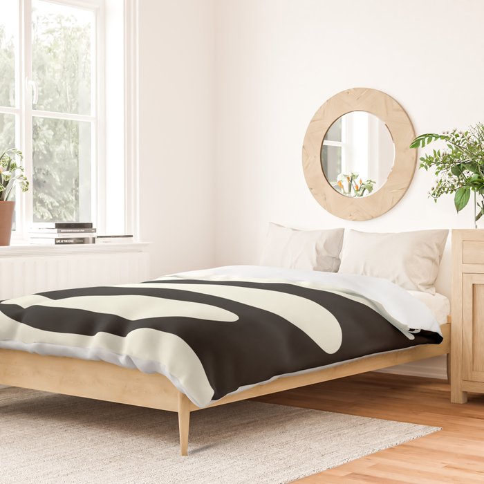 Abstract Composition in Black and White Duvet Cover Gallery Image 2