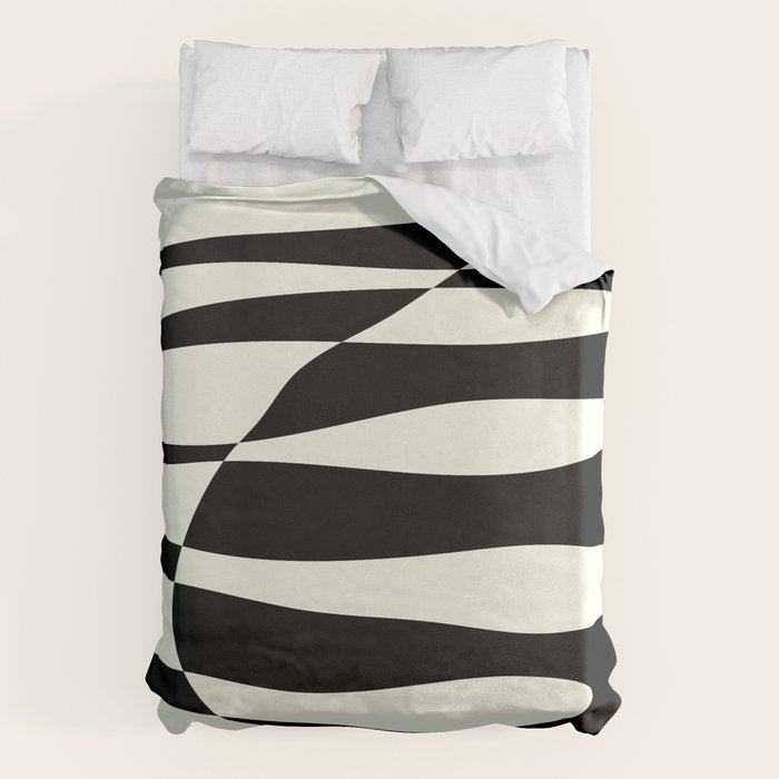 Abstract Composition in Black and White Duvet Cover Gallery Image 1