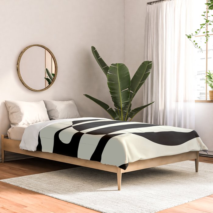 Abstract Composition in Black and White Comforter Gallery Image 2