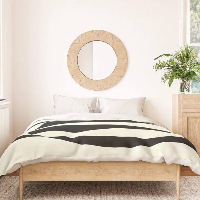 Abstract Composition in Black and White Duvet Cover Gallery Image 3