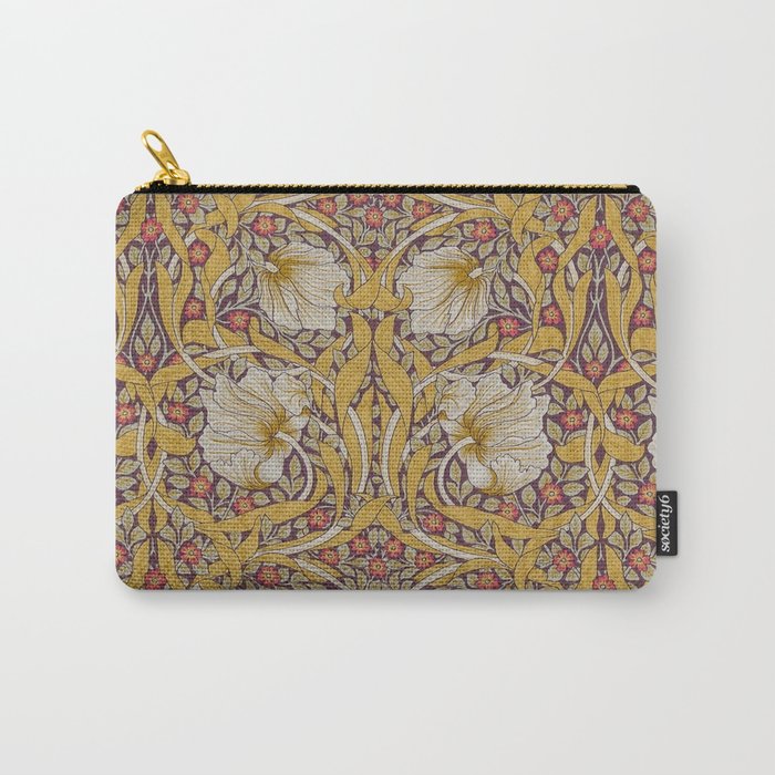 William Morris Vintage Pimpernel Golden Mustard Carry All Pouch Gallery Image 1