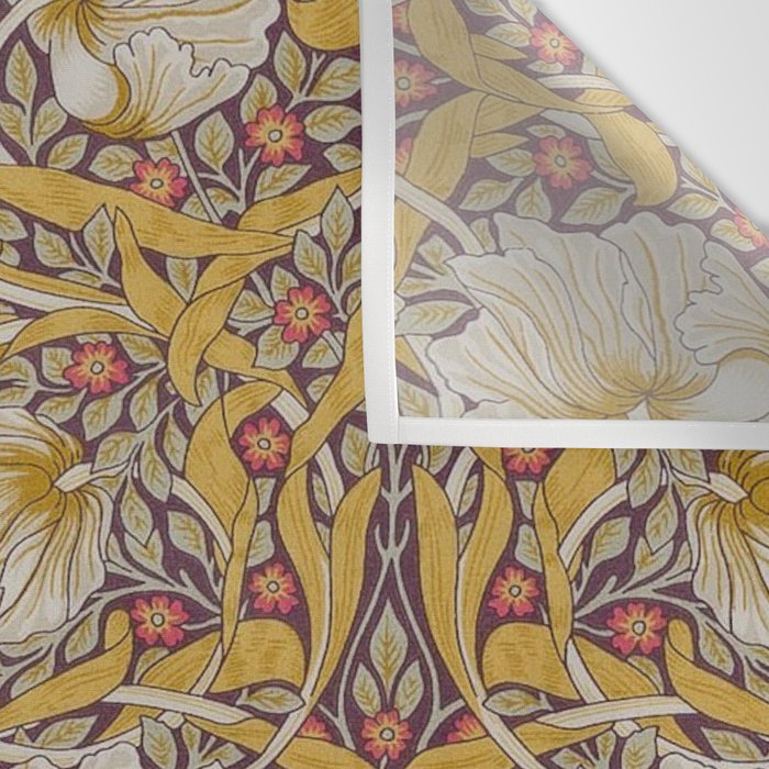 William Morris Vintage Pimpernel Golden Mustard Wall Tapestry Gallery Image 3