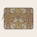 William Morris Vintage Pimpernel Golden Mustard Laptop Sleeve Gallery Image 1