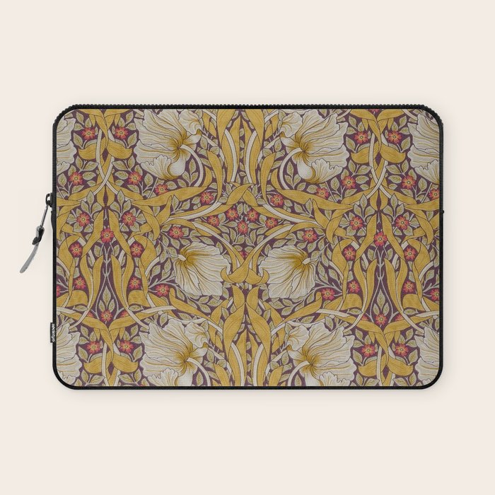 William Morris Vintage Pimpernel Golden Mustard Laptop Sleeve Gallery Image 1