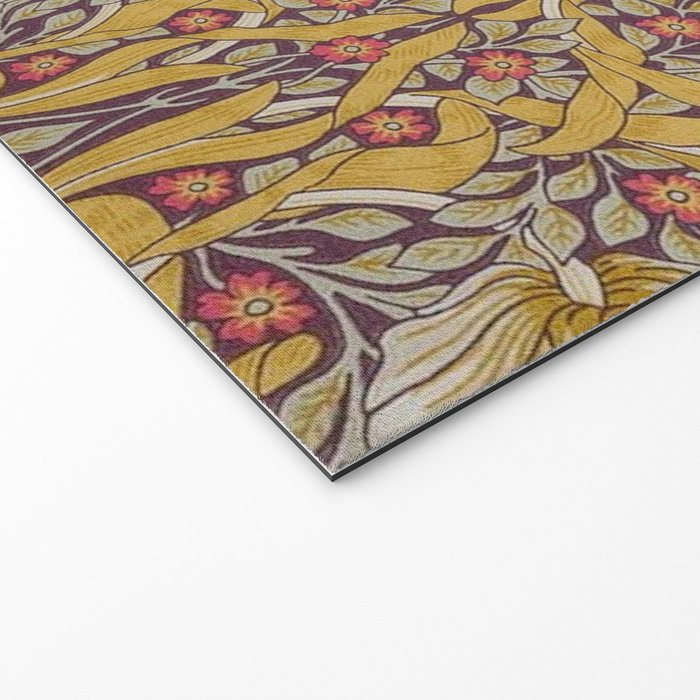 William Morris Vintage Pimpernel Golden Mustard Welcome Mat Gallery Image 2
