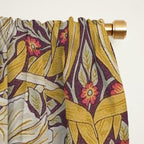 William Morris Vintage Pimpernel Golden Mustard Window Curtain Gallery Image 2