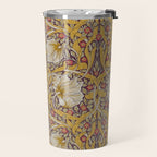 William Morris Vintage Pimpernel Golden Mustard Travel Mug Gallery Image 2