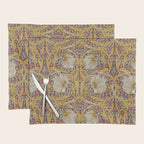 William Morris Vintage Pimpernel Golden Mustard Placemat Gallery Image 1