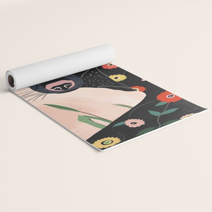 Floral Bear Yoga Mat Gallery Image 2