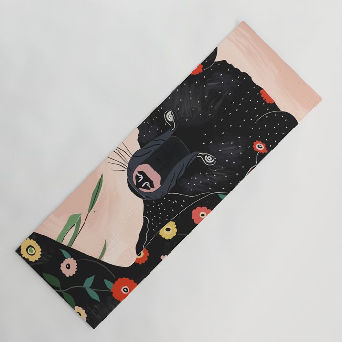 Floral Bear Yoga Mat Gallery Image 1