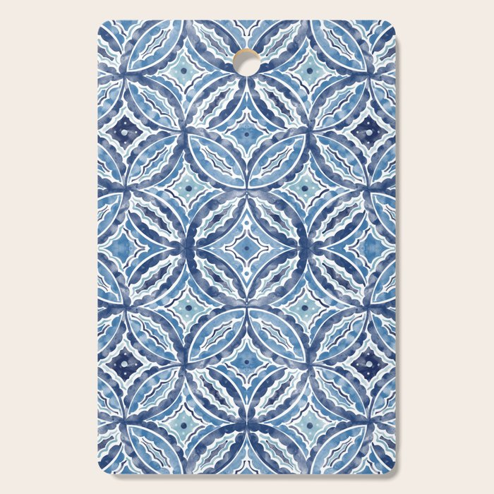 Moroccan Vibes Indigo C Cutting Board Gallery Image 1
