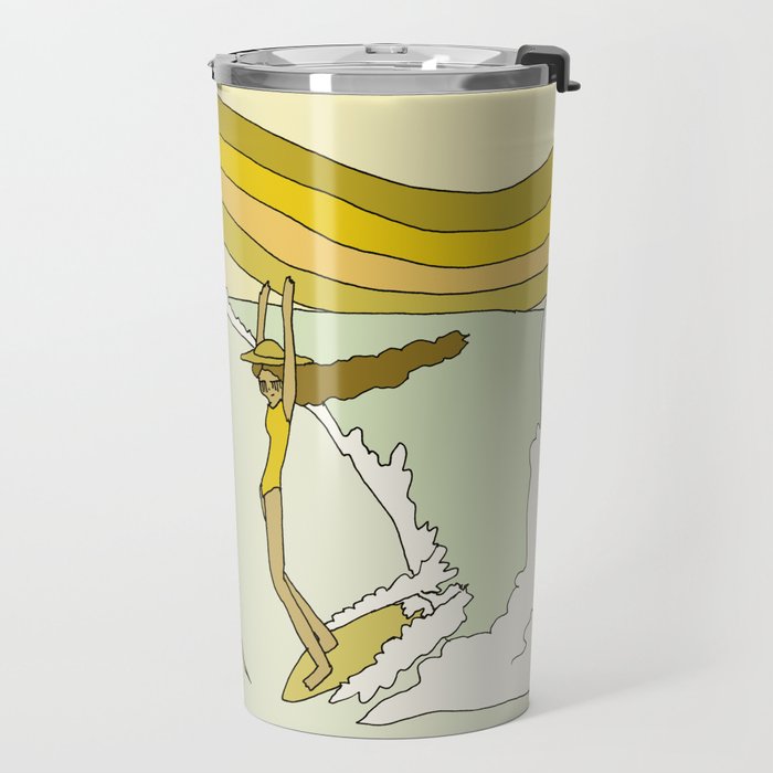 the spirit of aloha rell sunn 70s surf // retro surf art by surfy birdy Travel Mug Gallery Image 2