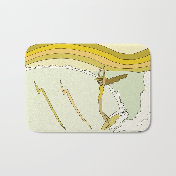 the spirit of aloha rell sunn 70s surf // retro surf art by surfy birdy Bath Mat Gallery Image 1