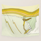 the spirit of aloha rell sunn 70s surf // retro surf art by surfy birdy Wall Tapestry Gallery Image 4