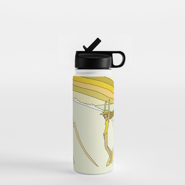 the spirit of aloha rell sunn 70s surf // retro surf art by surfy birdy Water Bottle Gallery Image 1