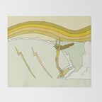 the spirit of aloha rell sunn 70s surf // retro surf art by surfy birdy Throw Blanket Gallery Image 2
