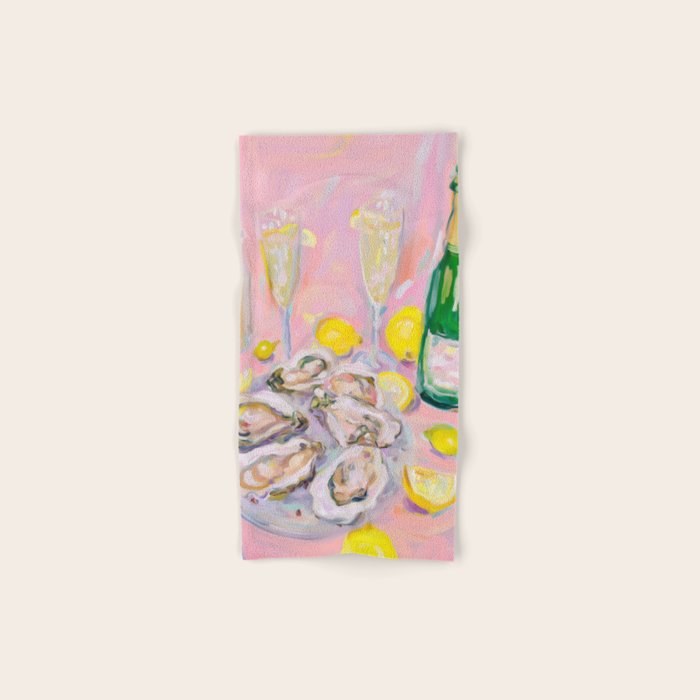 Oysters and Champagne Celebration Bath Towel Gallery Image 1