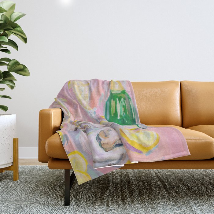 Oysters and Champagne Celebration Throw Blanket Gallery Image 1