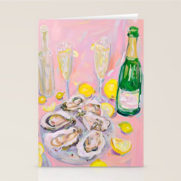Oysters and Champagne Celebration Stationery Card Gallery Image 1