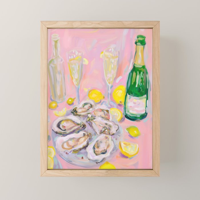 Oysters and Champagne Celebration Mini Art Print Gallery Image 1