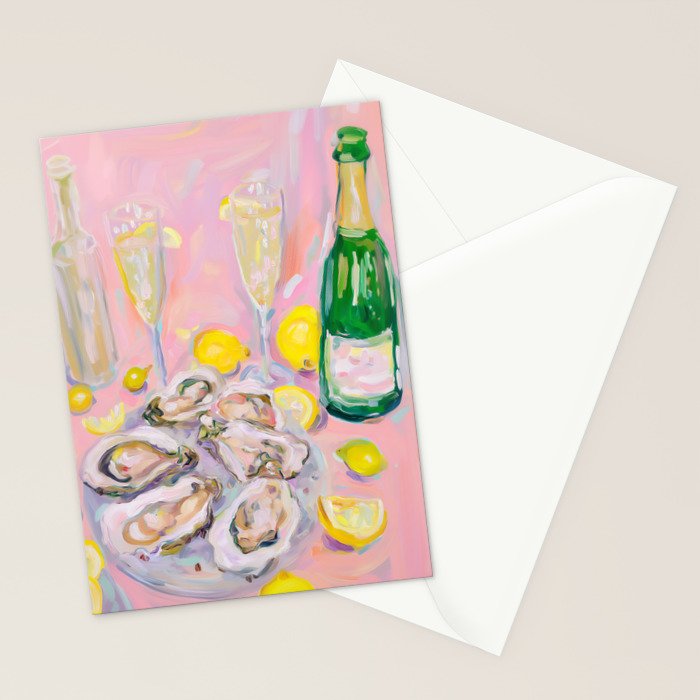 Oysters and Champagne Celebration Stationery Card Gallery Image 2