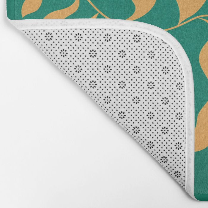 JAZZ FERNS 02 | Tropical Green & Casablanca Matisse Edition Bath Mat Gallery Image 2