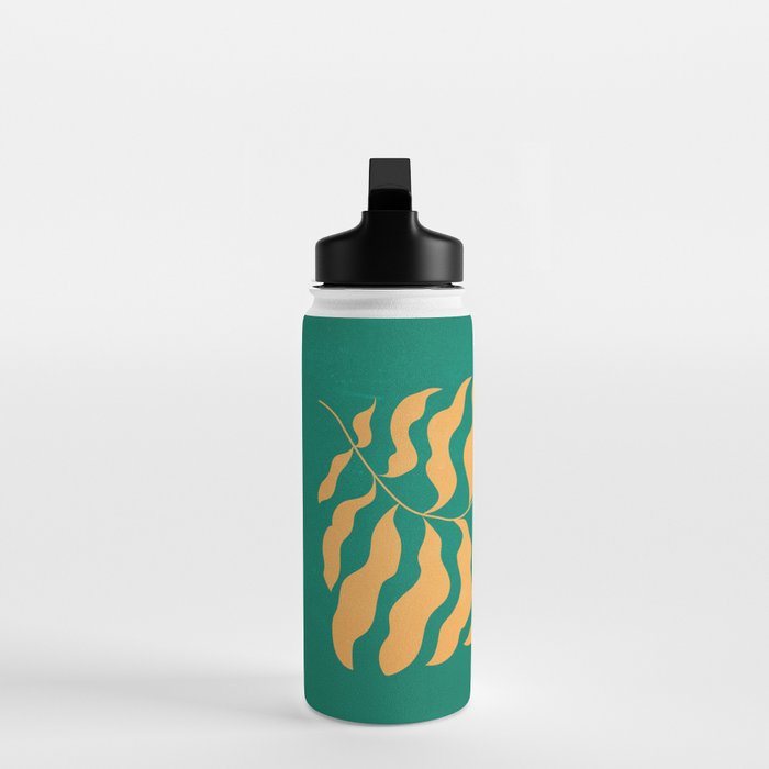 JAZZ FERNS 02 | Tropical Green & Casablanca Matisse Edition Water Bottle Gallery Image 3