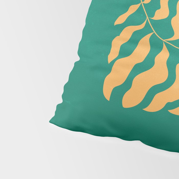 JAZZ FERNS 02 | Tropical Green & Casablanca Matisse Edition Pillow Sham Gallery Image 4