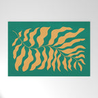 JAZZ FERNS 02 | Tropical Green & Casablanca Matisse Edition Welcome Mat Gallery Image 1