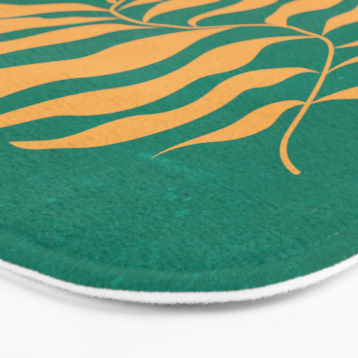 JAZZ FERNS 02 | Tropical Green & Casablanca Matisse Edition Bath Mat Gallery Image 3