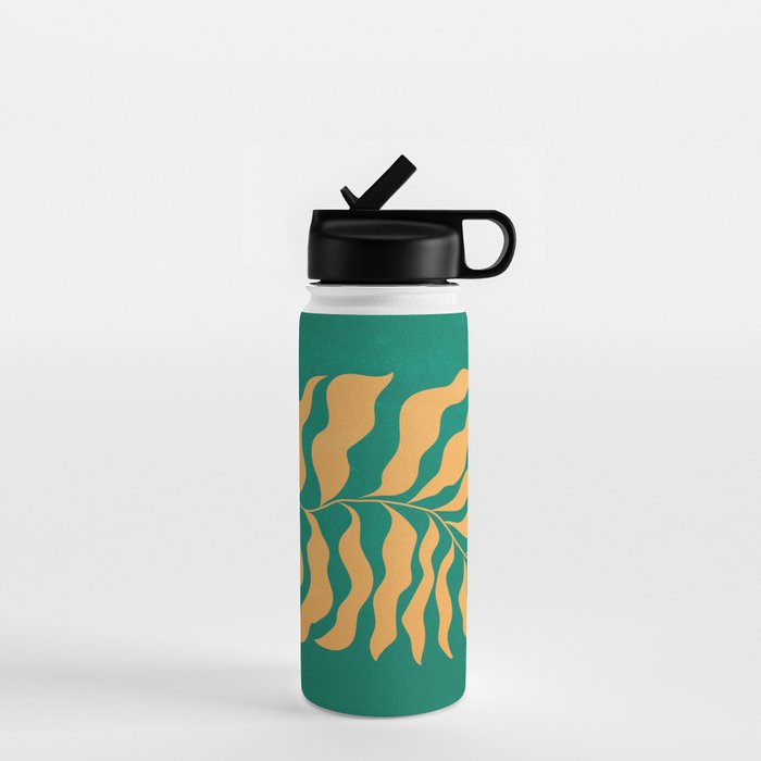 JAZZ FERNS 02 | Tropical Green & Casablanca Matisse Edition Water Bottle Gallery Image 1