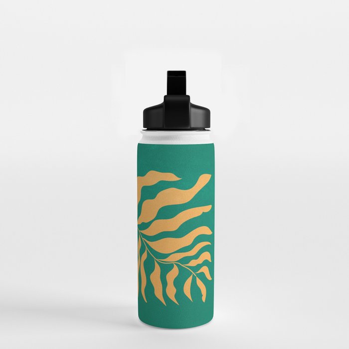 JAZZ FERNS 02 | Tropical Green & Casablanca Matisse Edition Water Bottle Gallery Image 2