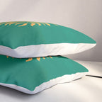 JAZZ FERNS 02 | Tropical Green & Casablanca Matisse Edition Pillow Sham Gallery Image 3