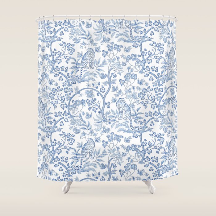 Cheetah Chinoiserie  Shower Curtain Gallery Image 1
