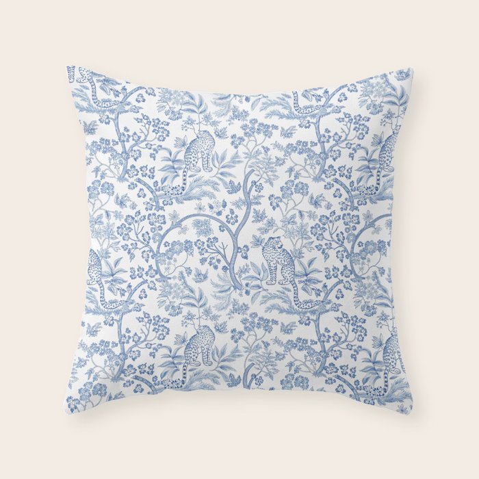 Cheetah Chinoiserie  Throw Pillow Gallery Image 6