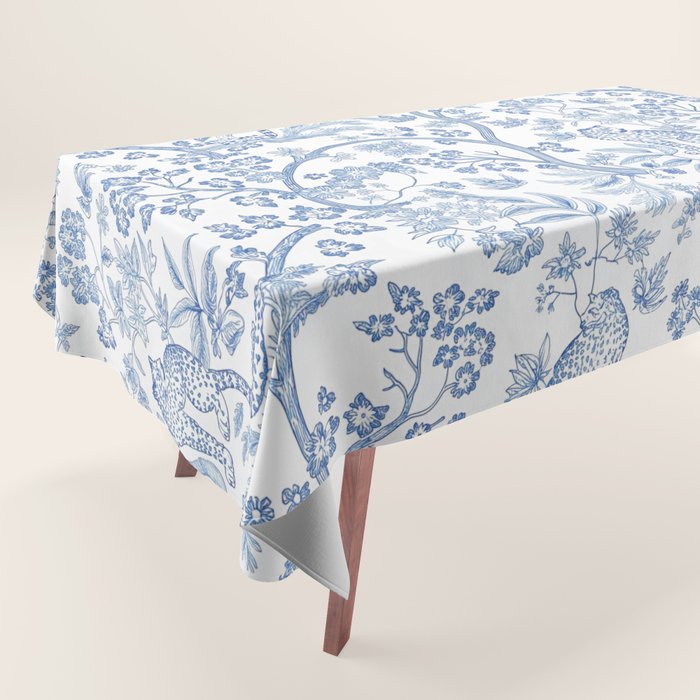 Cheetah Chinoiserie  Tablecloth Gallery Image 1