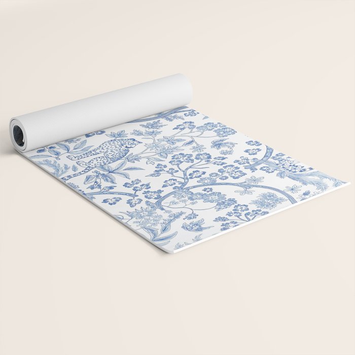 Cheetah Chinoiserie  Yoga Mat Gallery Image 2
