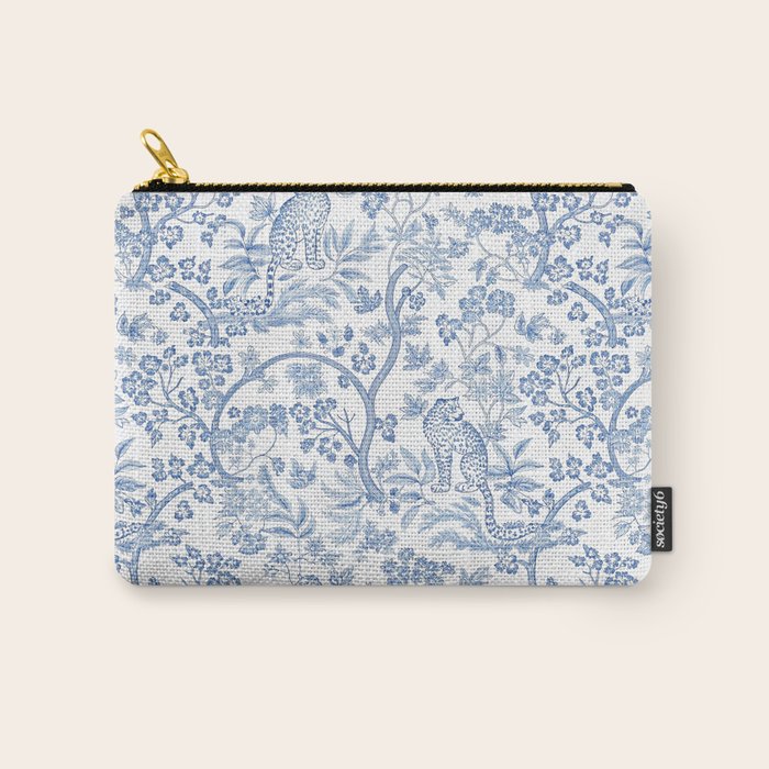 Cheetah Chinoiserie  Carry All Pouch Gallery Image 1