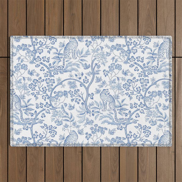 Cheetah Chinoiserie  Outdoor Rug Gallery Image 1