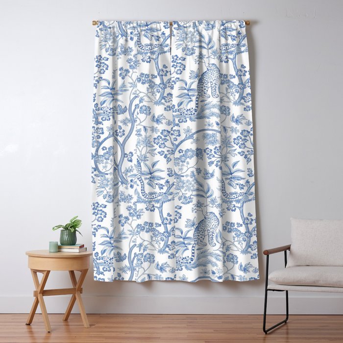 Cheetah Chinoiserie  Window Curtain Gallery Image 5