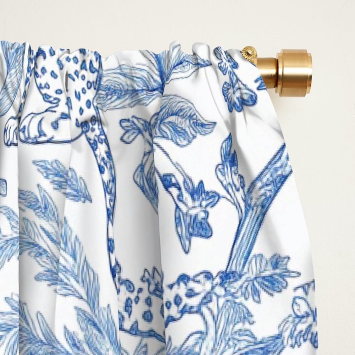 Cheetah Chinoiserie  Window Curtain Gallery Image 2