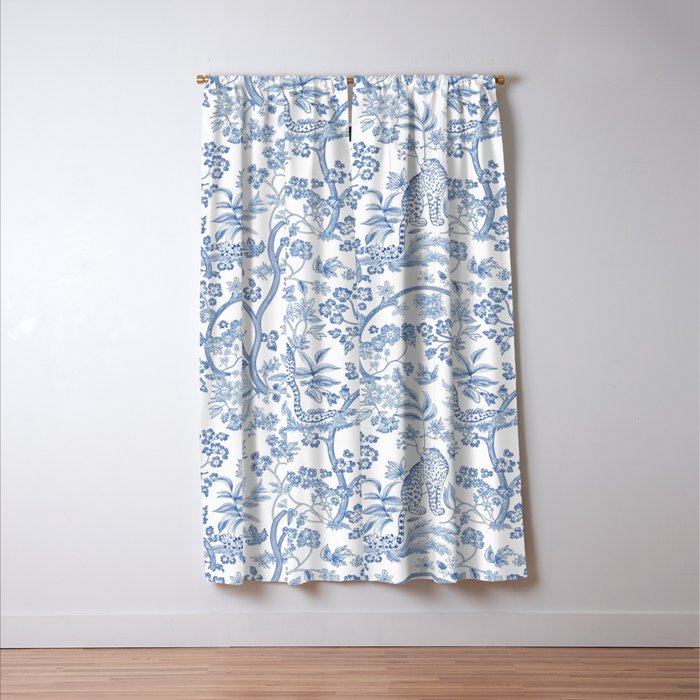 Cheetah Chinoiserie  Window Curtain Gallery Image 3