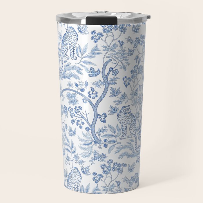 Cheetah Chinoiserie  Travel Mug Gallery Image 1